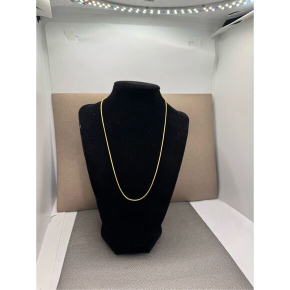 18k Yellow Gold Plated Snake Link Chain - Picture 1 of 8